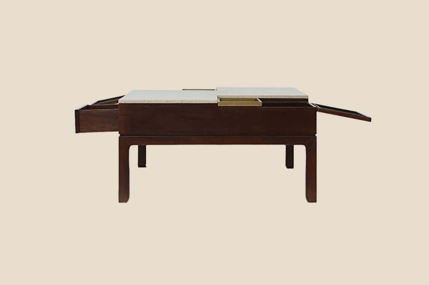 Handcrafted hardwood Multi-Function Coffee Table with Hidden Storage & Elegant Finish - SOHOO 