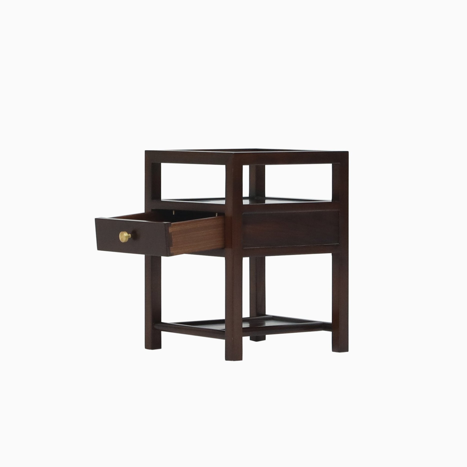 Handcrafted hardwood small tea table, storage rack, tea rack - SOHOO 