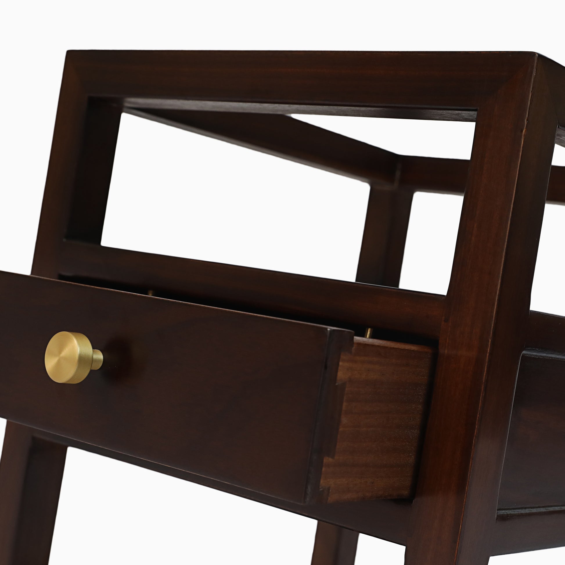 Handcrafted hardwood small tea table, storage rack, tea rack - SOHOO 