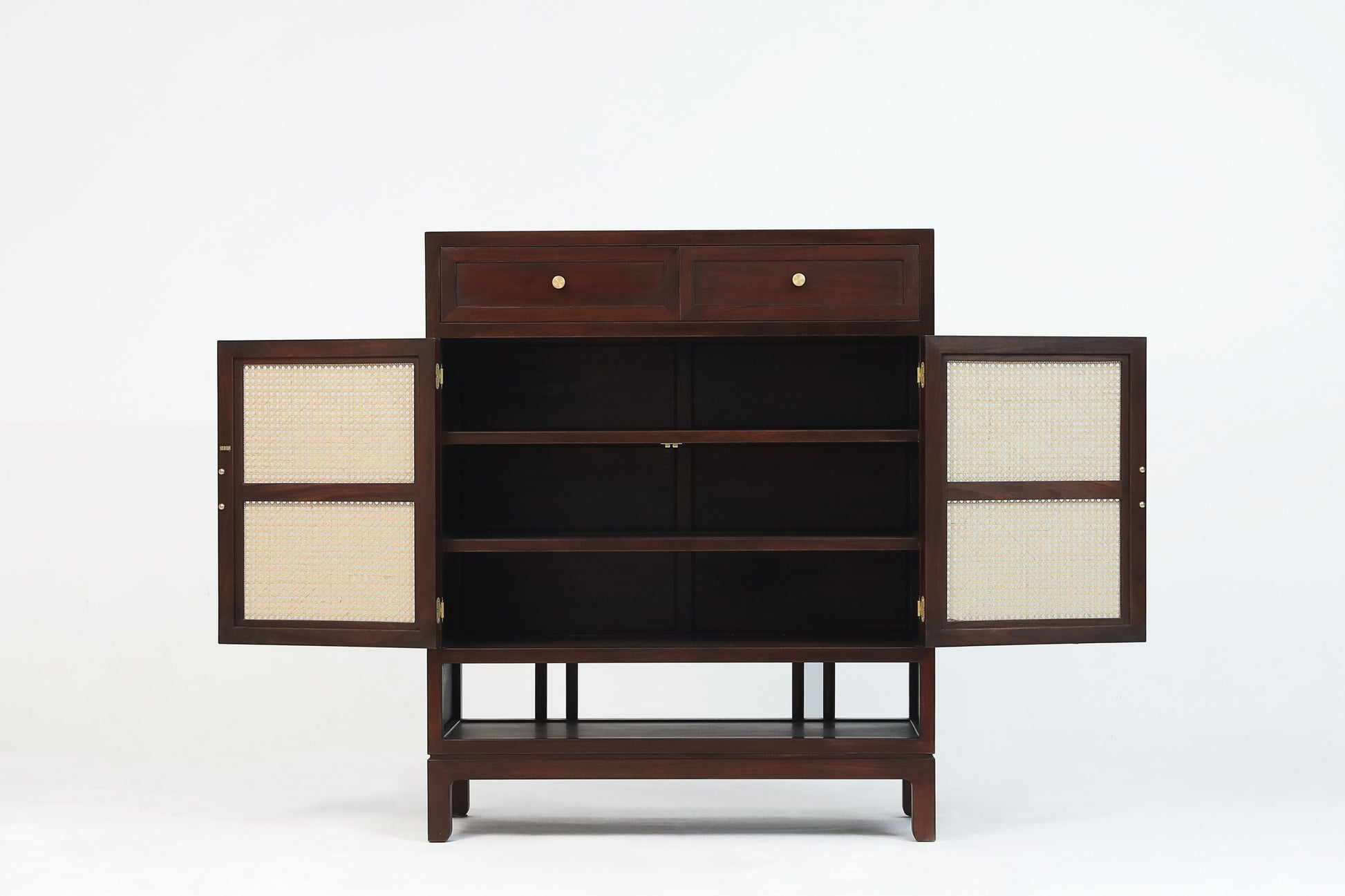 Handcrafted Versatile and Stylish Cane Panel Cabinet, shoe box, - SOHOO 