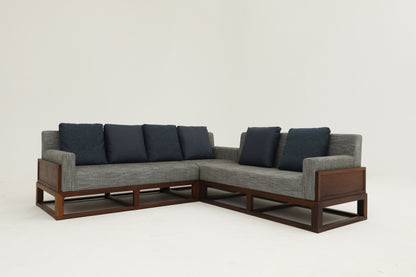 Handcrafted  hardwood modern Three-Seater Sofa， easy-clean, skin-friendly, single-seater sofa - SOHOO 